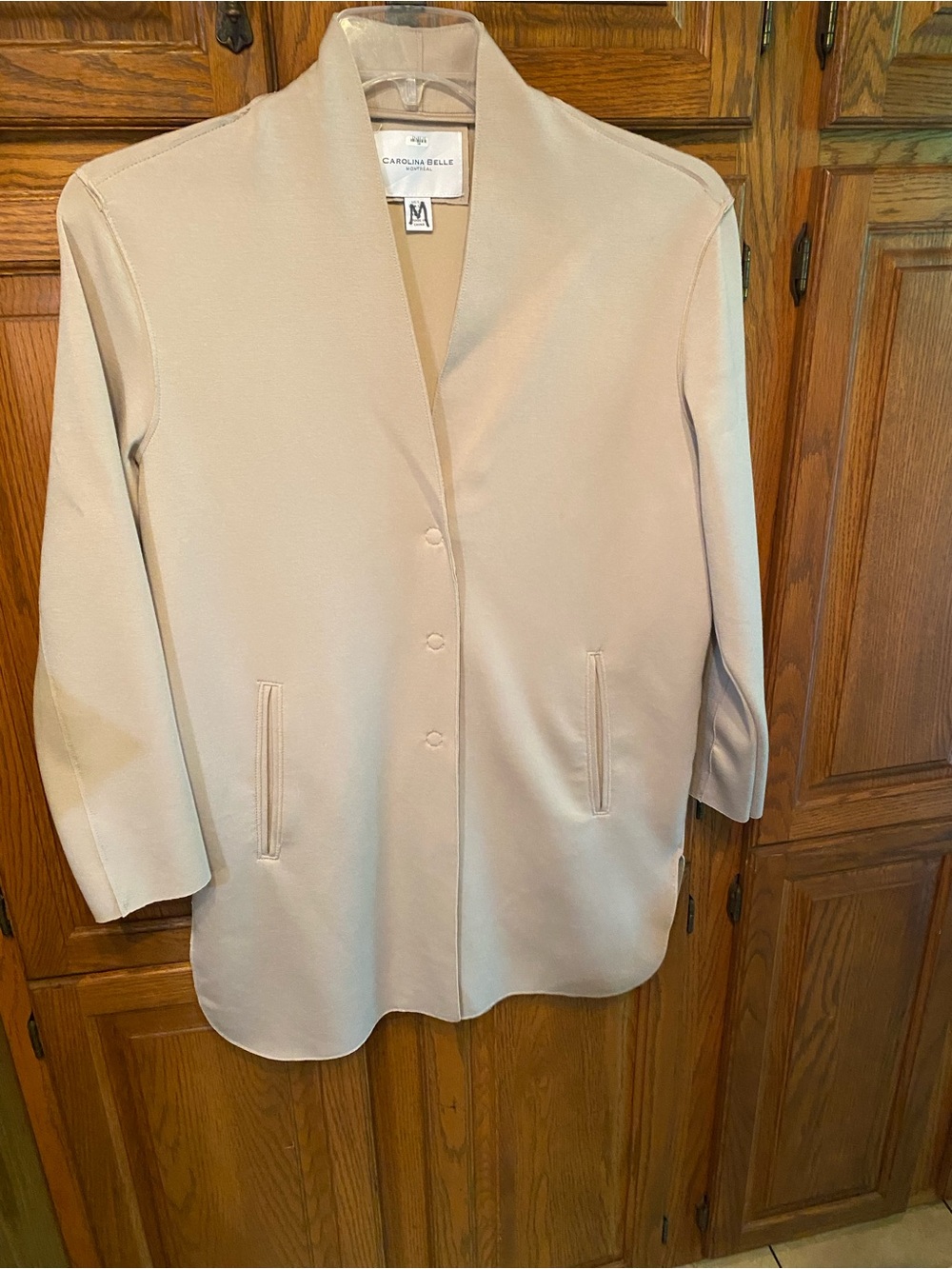 Carolina Belle Neutral Cream Single-Button Longline Trench